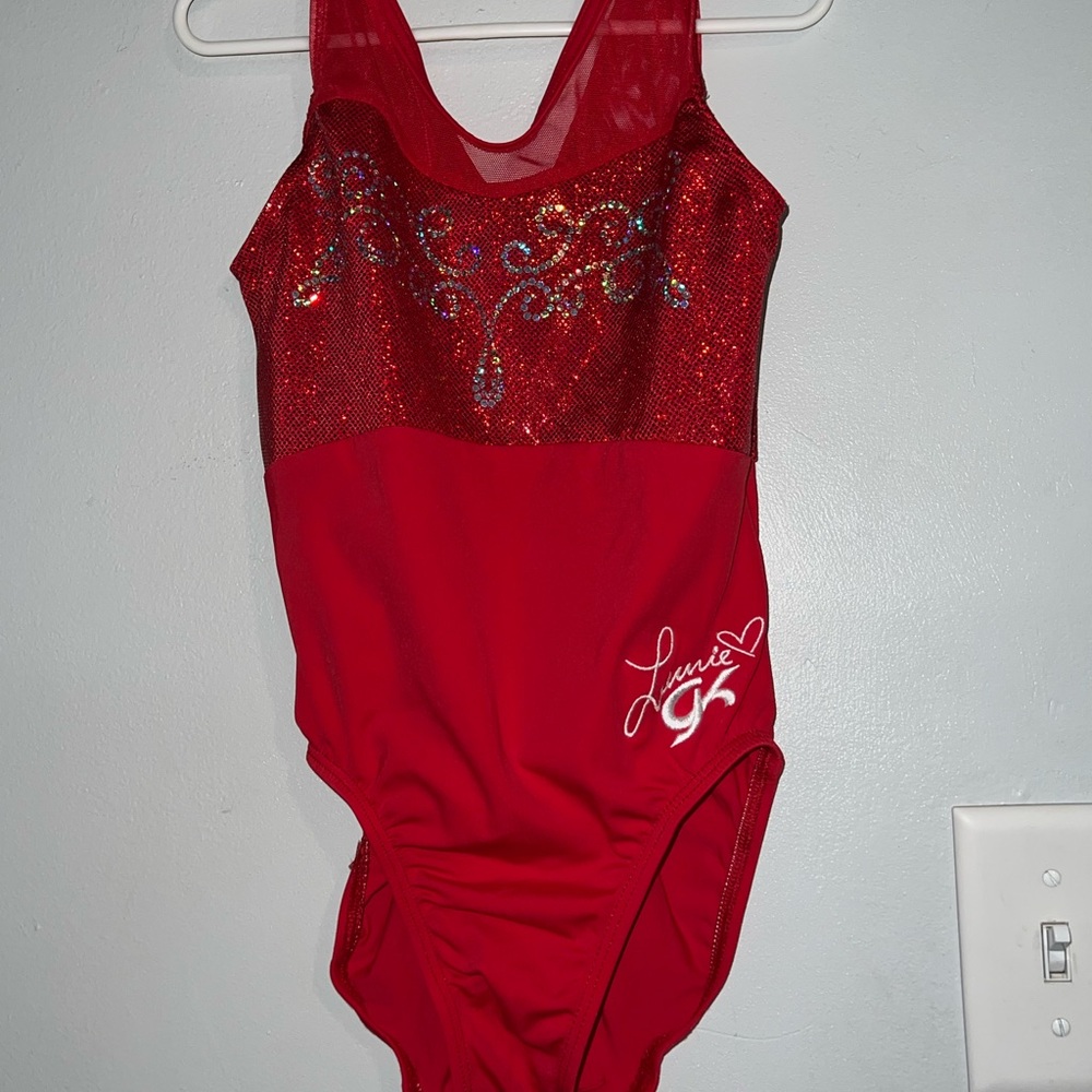GK Red Sequin Kids Bodysuit